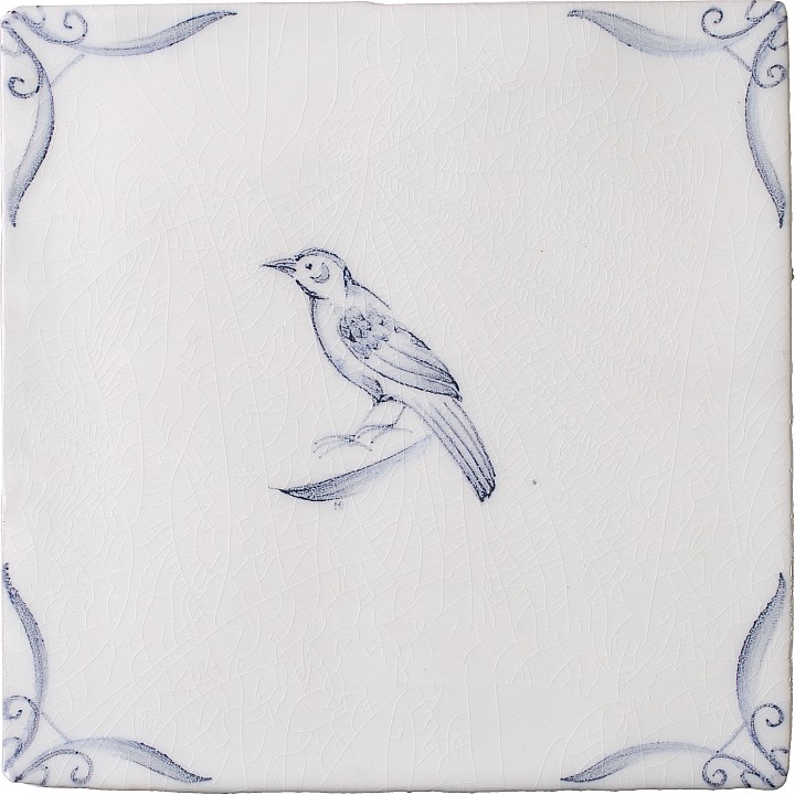Delft Birds 4 by Marlborough Tiles