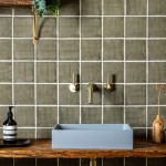 Bloomsbury Parlour Green square bathroom sink