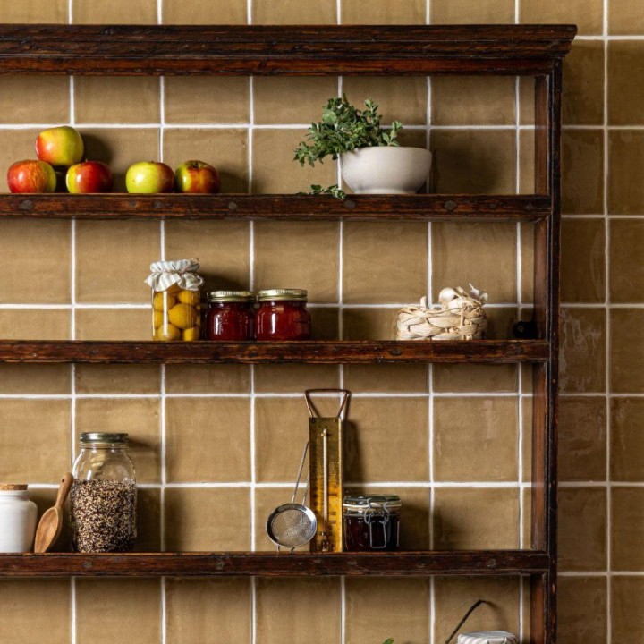 Bloomsbury Sepia Square pantry shelves