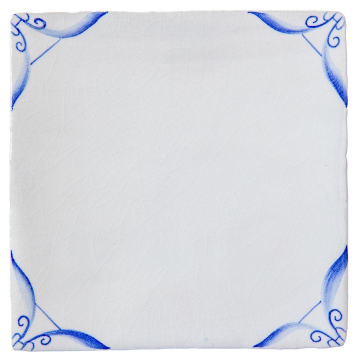 13 x 13cm Crackle Glaze Corner Motif, product variant image