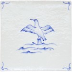 Cornish Delft Cormorant Chalk White 11x11 rustic