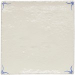 Cornish Delft Corner Tile in Antique White