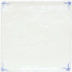 Cornish Delft Corner Tile in Chalk White