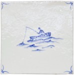 Cornish Delft Fisherman Chalk White 11x11 rustic