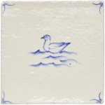 Cornish Delft Gull Antique White 11x11 rustic