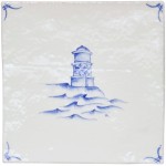 Cornish Delft Lighthouse Chalk White 11x11 rustic