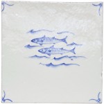 Cornish Delft Mackerel Chalk White 11x11 rustic