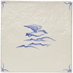 Cornish Delft Petrel Antique White 11x11 rustic
