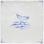 Cornish Delft Whale Chalk White 11x11 rustic