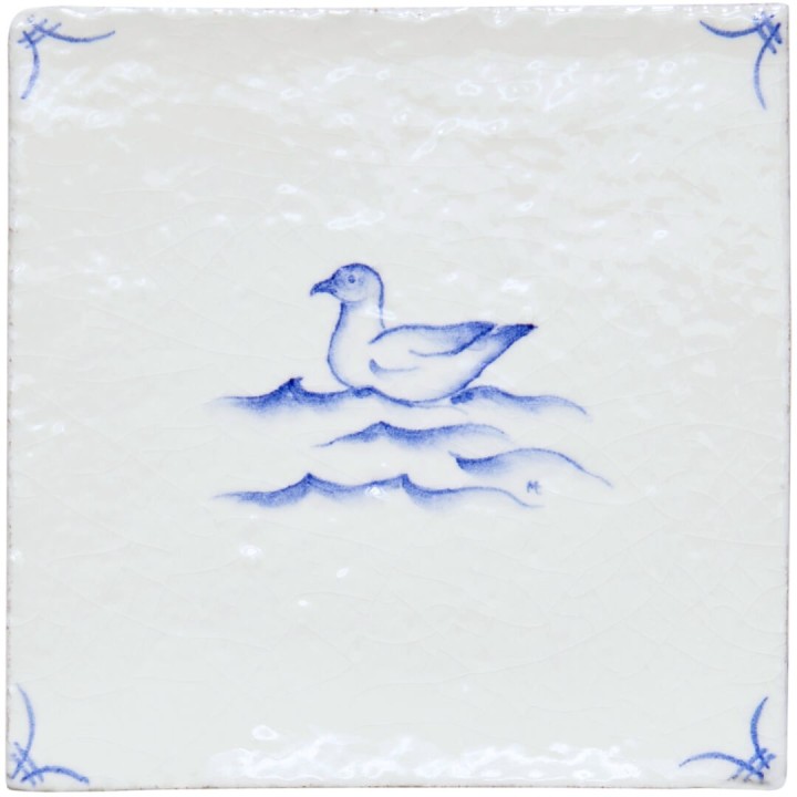 Cornish Delft Gull Chalk White 11x11 rustic