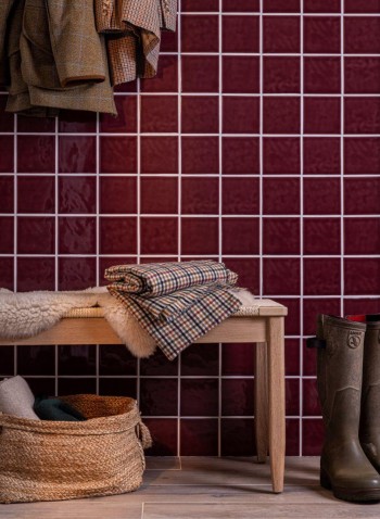 Chroma Cordovan purple square wall tiles