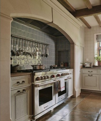 Savernake Silverless Street square wall tiles in a country kitchen designed by Artichoke