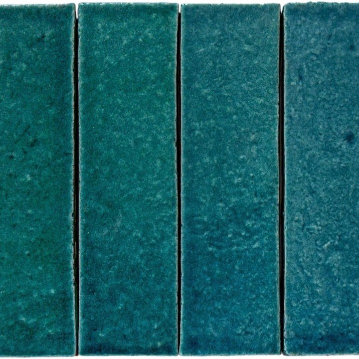 Isles Harris 6cm x 21cm skinny metro brick tiles in vertical stacked layout