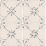 Patisserie Elodie wall tiles in Grey Blue on an Antique White background
