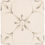 Patisserie Elodie handpainted wall tile in Charcoal on an Antique White background