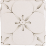 Patisserie Elodie wall tile in Charcoal on a Chalk White background