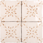 Patisserie Madeleine hand painted wall tiles in Warm Umber on an Antique White background