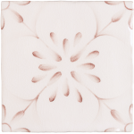 Patisserie Madeleine patterned wall tile in Earthy Rose on a Chalk White background