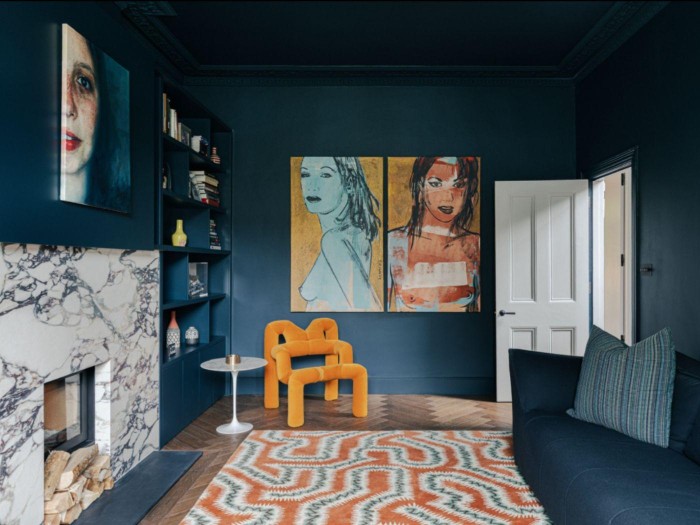 Tara Jenkins colour drenched snug lounge
