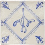 White Hart Mistletoe Diamond Antique White cutout