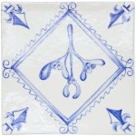 White Hart Mistletoe Diamond Chalk White cutout