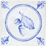 White Hart Oak Leaf Circle Chalk White cutout