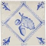 White Hart Oak Leaf Diamond Antique White cutout