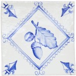 White Hart Oak Leaf Diamond Chalk White cutout