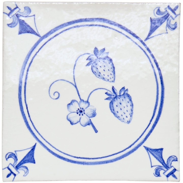 White Hart Wild Strawberry Circle Chalk White cutout