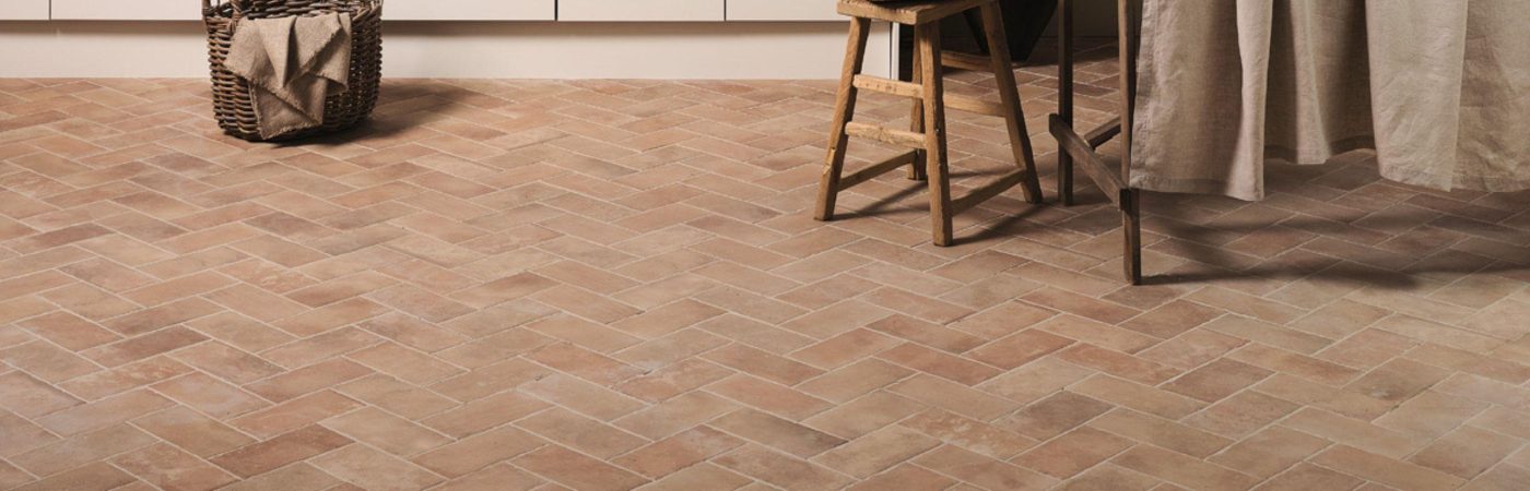 Terracotta floor tiles