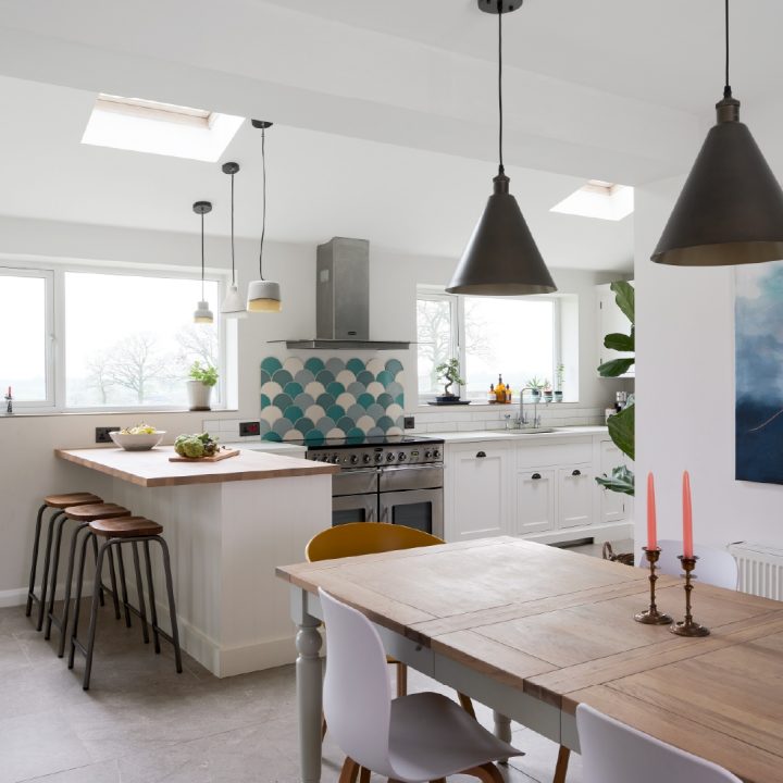 Artist Miranda Carter and her husband, photographer Adam Carter used our Soho Scallops to bring personality to their family kitchen.