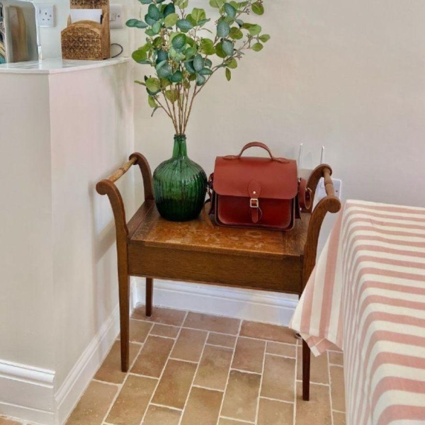 Andalucia Seville small brick floor tiles in the home of whitecottageuk