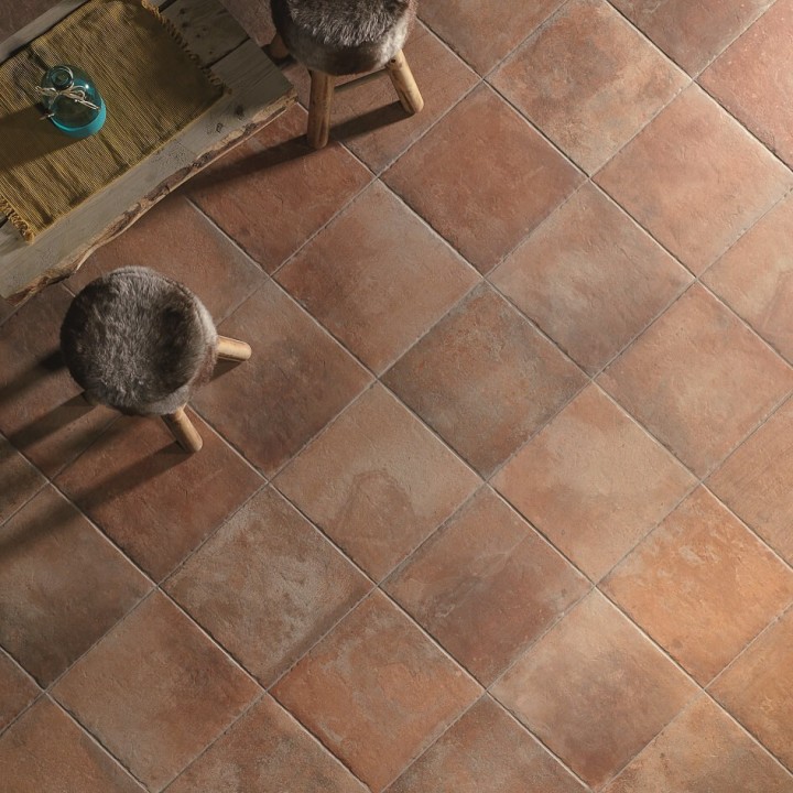 Andalucia Granada Square terracotta effect porcelain floor tile 1