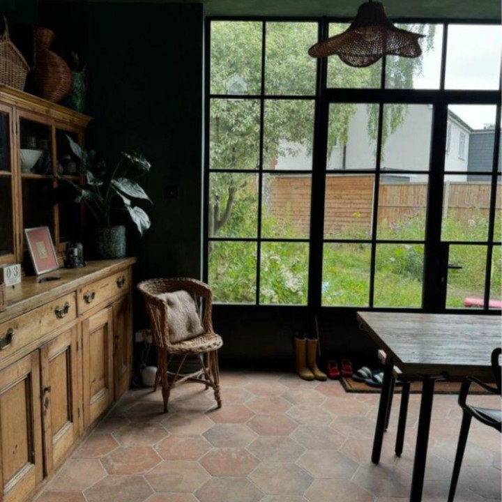 Andalucia Granada hexagon floor tiles in home of project 425 on Instagram