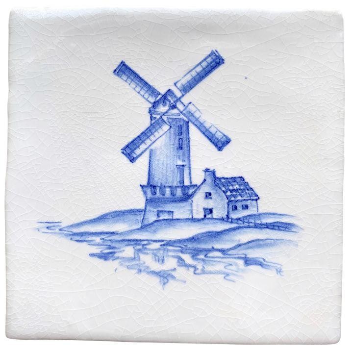 Windmill - 13 x 13cm Crackle Glaze
