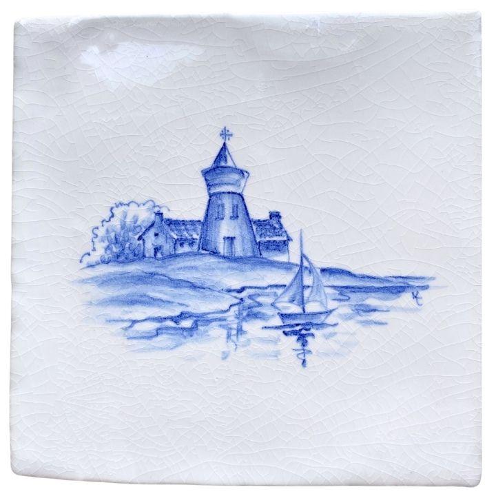 Coastal Village - 13 x 13cm Crackle Glaze, product variant image