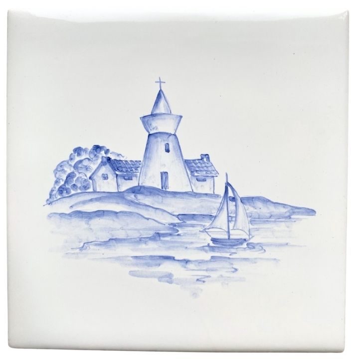 Coastal Village - 11 x 11cm Gloss Glaze, product variant image