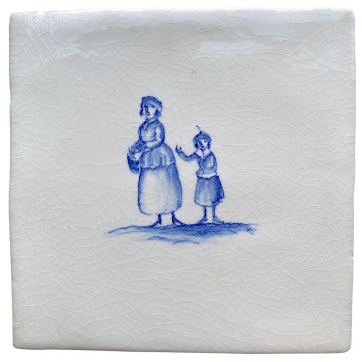 Mother and Child - 13 x 13 Crackle Glaze, product variant image