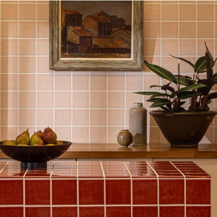 Chroma Victorian Pink wall tiles