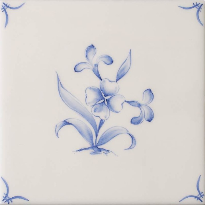 Classic Delft Neutrals Ivory Flower 1