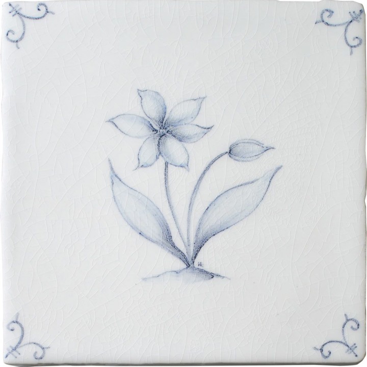 Contemporary Delft Antique White Flower 3 web