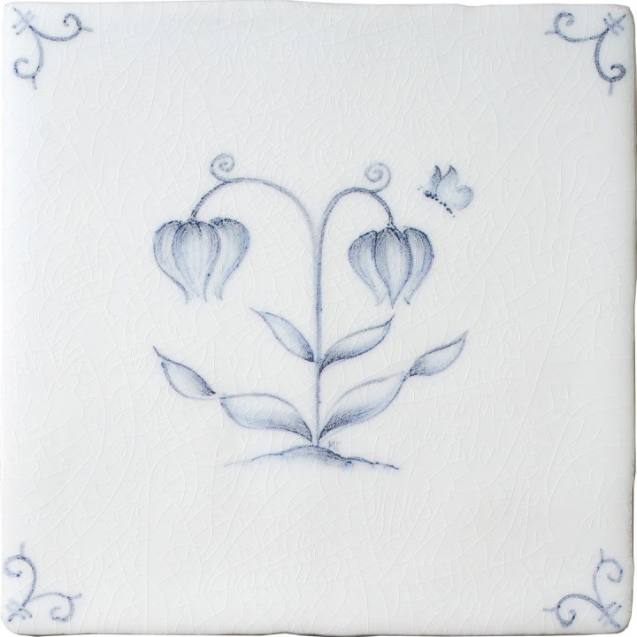 Contemporary Delft Antique White Flower 4 web