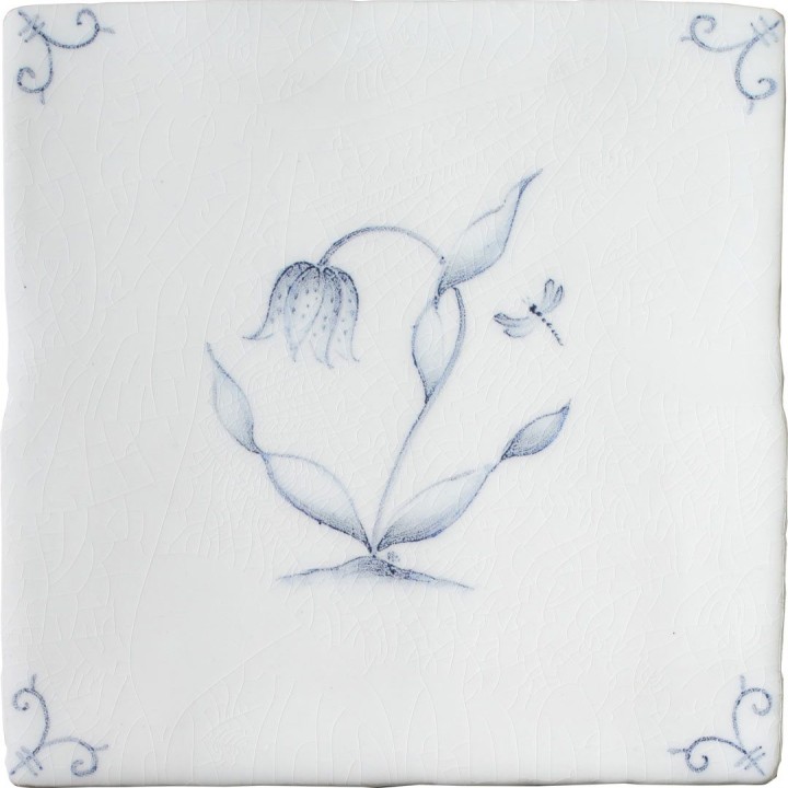 Contemporary Delft Antique White Flower 5 web