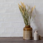 Contemporary Classic Antique White Small Brick wall tiles with white grout