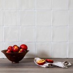 Contemporary Classic Antique White Square wall tiles with white grout