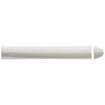 Cut out of dado border half round corner finishing piece tile in cream with a crackle glaze