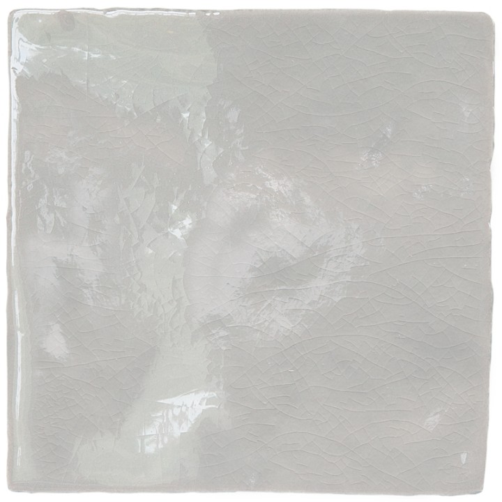 Cut out image of a tibetan brown crackle glazed square tile