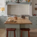 Delft Floral corner motif tiles in kitchen close up