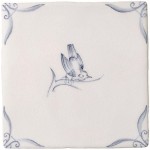 Delft Birds 4 on Antique White