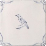 Delft Birds 5 on Antique White